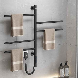 Electric Towel Warmers Radiator, Wall-Mounted & Freestanding Heated Towel Drying Rack, 304 Stainless Steel Heated Towel Rail for Bathroom