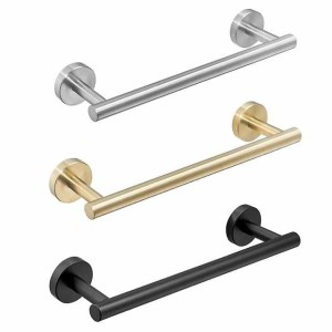 Stainless Steel Clothes And Hats Hook Bathroom Creative Roll Paper Towel Rack Single Pole Towel Rack Set Hook Five Piece Set