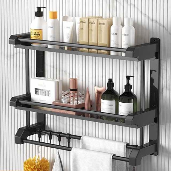 Toilet Storage Rack Non Perforated Stainless Steel Towel Rack Bathroom Towel Rack Hotel Bathroom Hardware Pendant