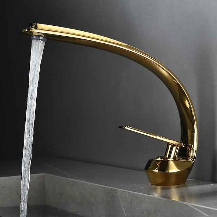 Bathroom Sink Faucet - Classic Electroplated / Painted Finishes Centerset Single Handle One HoleBath Taps