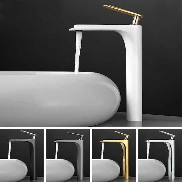 Bathroom Sink Faucet - Classic Electroplated / Painted Finishes Centerset Single Handle One HoleBath Taps