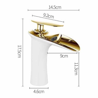 Bathroom Sink Faucet - Waterfall Electroplated / Painted Finishes Centerset Single Handle One HoleBath Taps