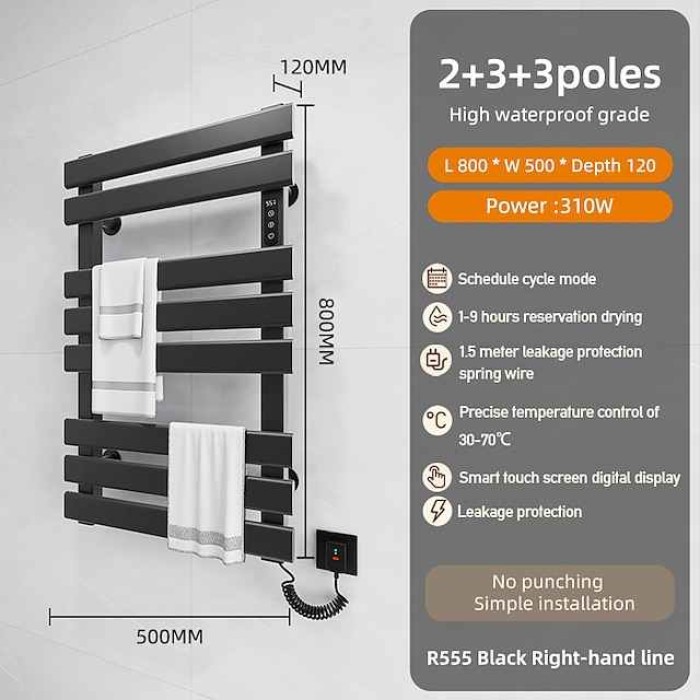 Electric Towel Warmers Radiator, Wall-Mounted & Freestanding Heated Towel Drying Rack, Heated Towel Rail for Bathroom