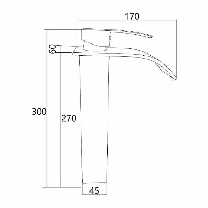 Bathroom Sink Faucet - Waterfall Stainless Steel / Painted Finishes Centerset Single Handle One HoleBath Taps