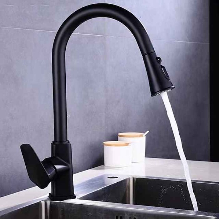 Bathroom Sink Faucet - Classic Brushed / Electroplated / Painted Finishes Mount Outside Single Handle One Hole Bath Taps