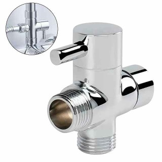 Brass Diverter Valve 3 Way Water Separator Shower Tee Adapter Adjustable Shower Head Diverter Valve Bathroom Accessories