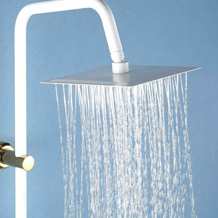 Water-Saving Shower Head, Contemporary Luxury Rain Shower in Painted Finishes