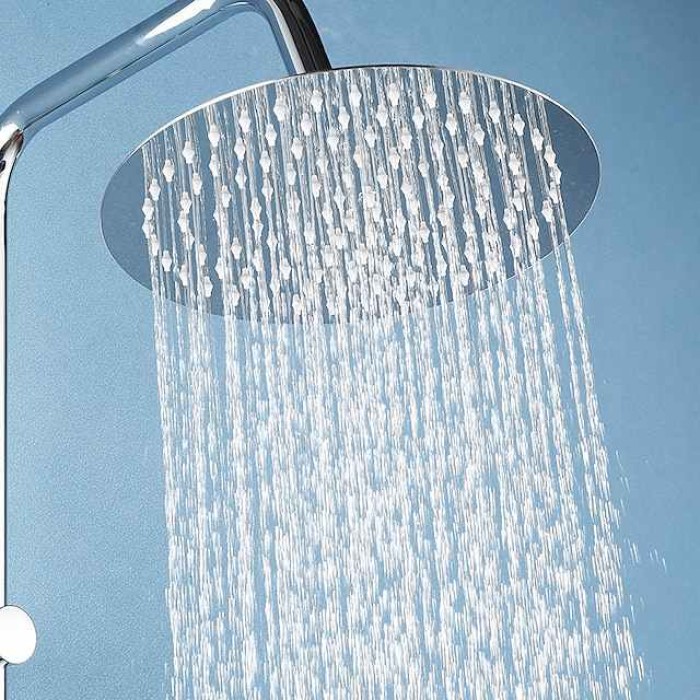 Water-Saving Round Shower Head in Painted Finishes, Contemporary Luxury Rain Shower