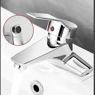 Bathroom Sink Faucet - Classic Electroplated Mount Outside Single Handle Two HolesBath Taps