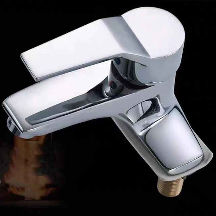 Bathroom Sink Faucet - Classic Electroplated Mount Outside Single Handle Two HolesBath Taps