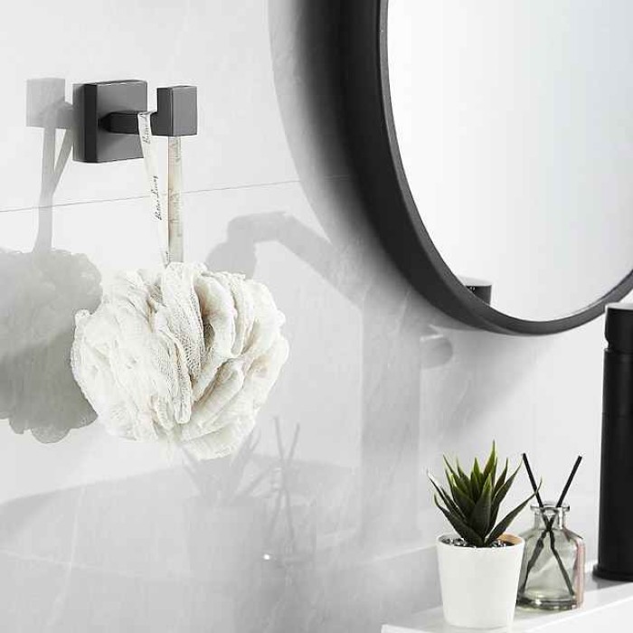 Towel Rack Bathroom Accessory Set Towel Bar Toilet Paper Holder Cool New Design Adorable Contemporary Modern Stainless Steel Zinc Alloy Metal 4pcs 1PC - Bathroom 1-Towel Bar towel ring Wall