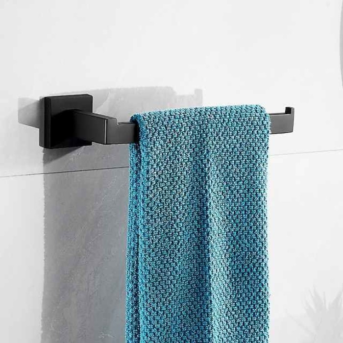 Towel Rack Bathroom Accessory Set Towel Bar Toilet Paper Holder Cool New Design Adorable Contemporary Modern Stainless Steel Zinc Alloy Metal 4pcs 1PC - Bathroom 1-Towel Bar towel ring Wall