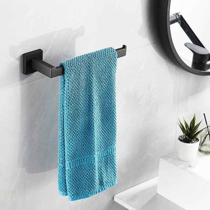 Towel Rack Bathroom Accessory Set Towel Bar Toilet Paper Holder Cool New Design Adorable Contemporary Modern Stainless Steel Zinc Alloy Metal 4pcs 1PC - Bathroom 1-Towel Bar towel ring Wall