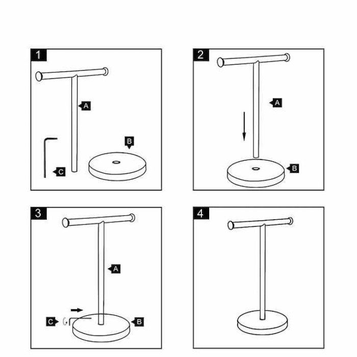 Standing Stainless Steel Towel Rack Bathroom Double-Pole Towel Bar Desktop Toilet Paper Rack Bathroom Accessories