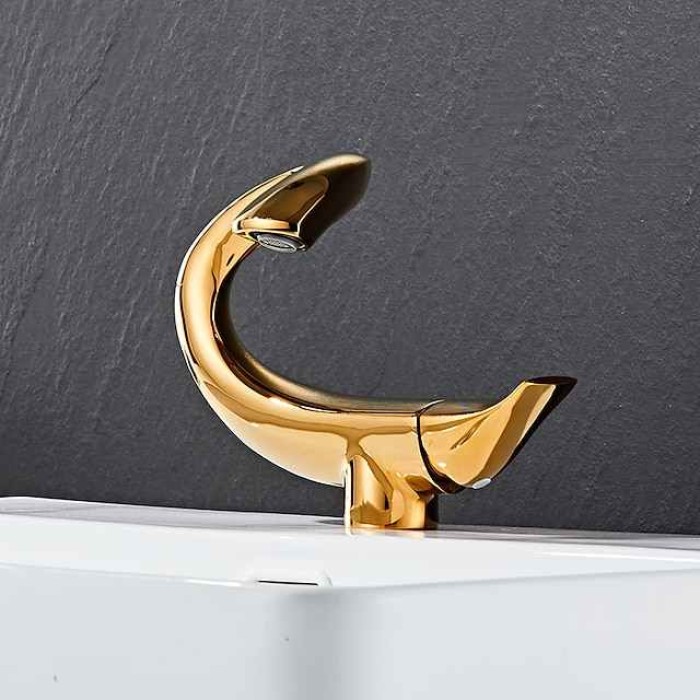 Classic Bathroom Sink Faucet, Center-set Single Handle One Hole Bath Taps in Electroplated Finishes