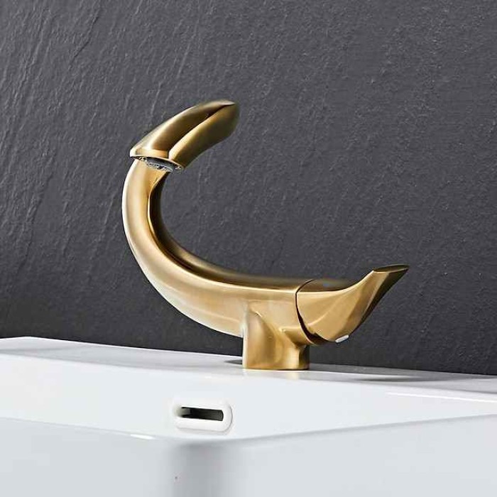 Classic Bathroom Sink Faucet, Center-set Single Handle One Hole Bath Taps in Electroplated Finishes