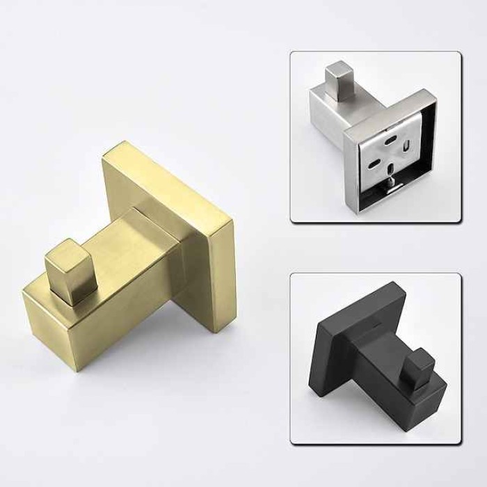 Robe Hook Adorable Creative Contemporary Modern Stainless Steel Low-carbon Steel Metal 2pcs - Bathroom Wall Mounted