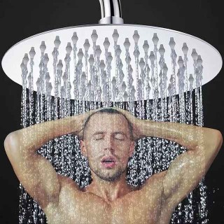 Shower Head 12/10/8/6 Inch Stainless Steel Ultra-thin Round Waterfall Shower Heads Rainfall Shower Head Rain Bathroom Accessories