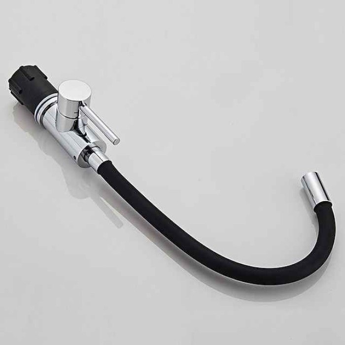 Kitchen faucet, Universal Pull-out Sprayer Single Handle One Hole Centerset Modern Contemporary Taps for Kitchen Sink