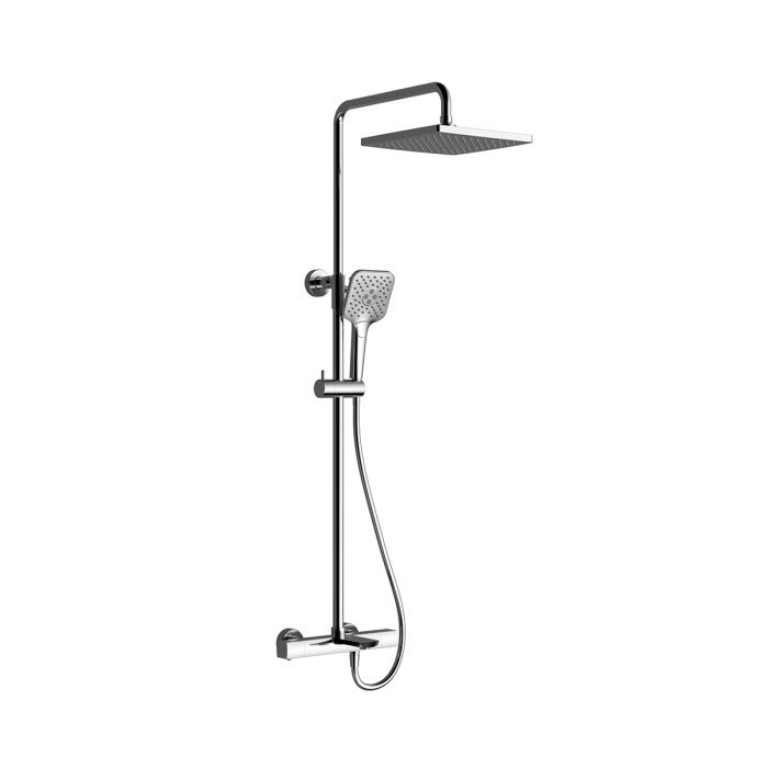 Thermostatic shower mixer with shower column <span>14459-C01-A1</span>